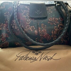 Patricia Nash Leather Rienzo Satchel Fall Tapestry